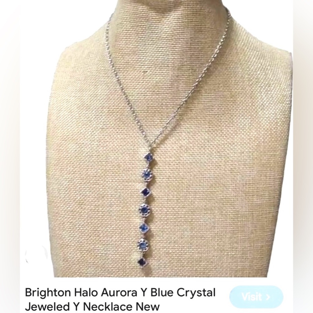 Brighton Halo Aurora Silver and Blue/Lavender Reversible Cascading “Y” Necklace